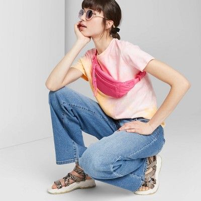 Women's Short Sleeve Tie-Dye T-Shirt - Wild Fable™ Pink | Target