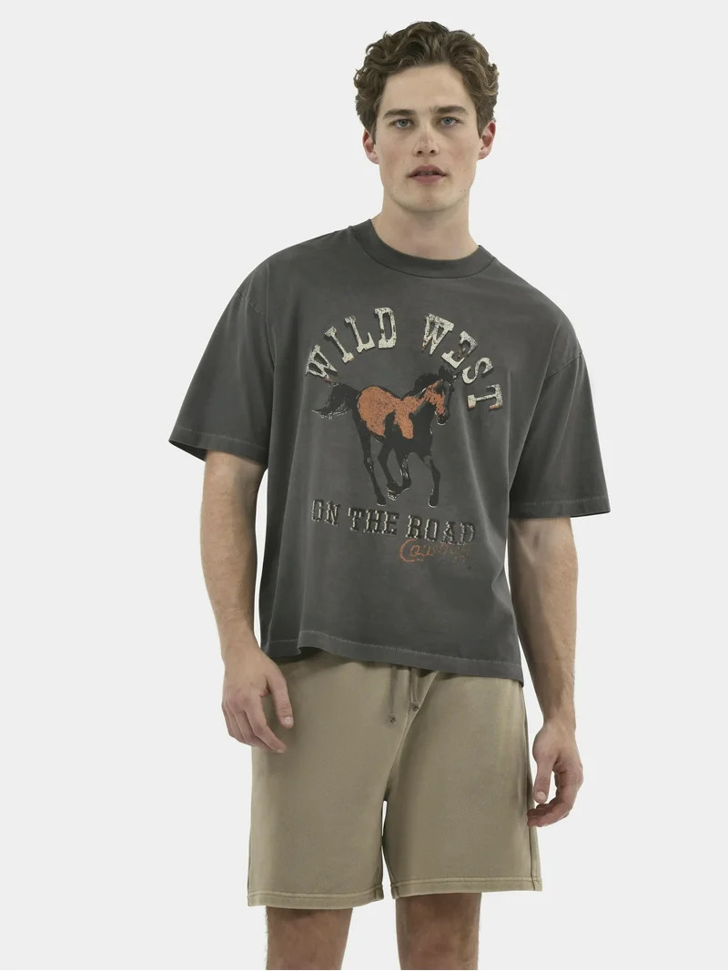 No Boundaries Graphic Crop Tee, Men's & Big Men's | Walmart (US)