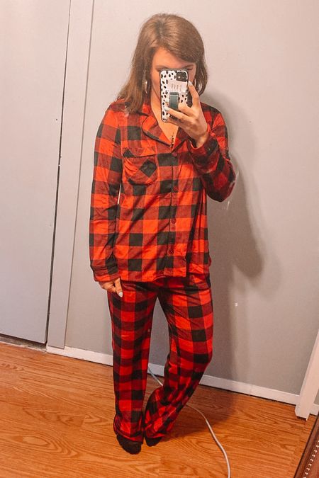 Soft & cozy Buffalo plaid pajama set — wearing size medium and under $25 

#LTKSeasonal #LTKstyletip #LTKGiftGuide