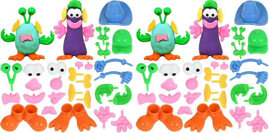 READY 2 LEARN Dough Character Accessories | Set of 52 | 21 Different Shapes-| Playdough Accessories for Kids-| Create Whacky Animals and Characters,(Pack of 2) | Amazon (US)