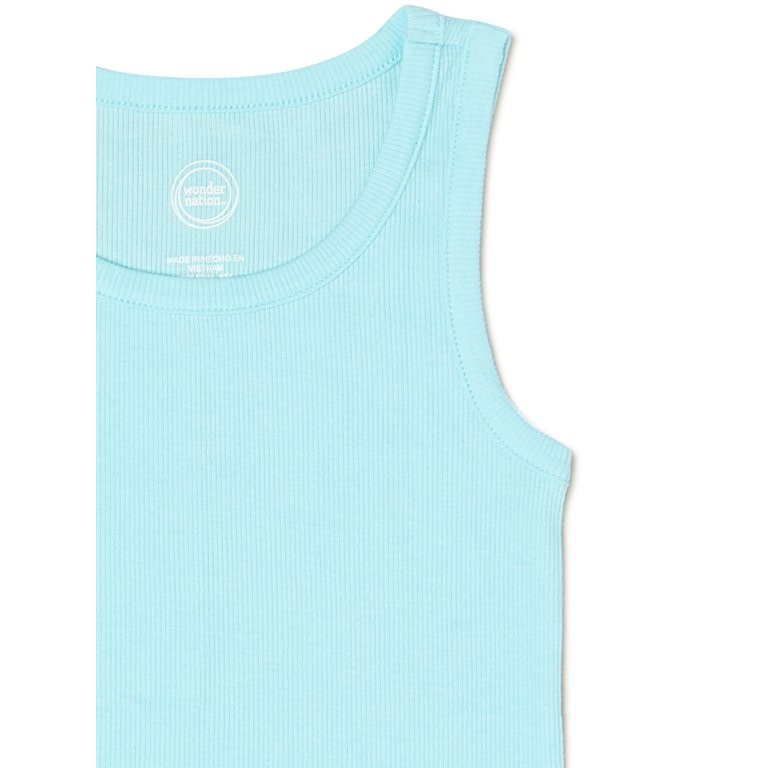 Wonder Nation Girls Kid Tough Tank Top, 5-Pack, Sizes 4-18 & Plus | Walmart (US)