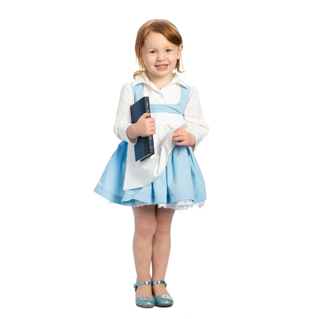 Belle Dress for Girls, Princess Dress, Blue and White Dress, Peasant Dress, Belle Costume - Etsy | Etsy (US)