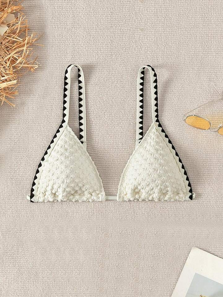 Swim Mod Summer Beach Women's Striped Bikini Top | SHEIN