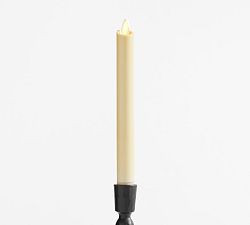 Premium Flickering Flameless Wax Taper Candle | Pottery Barn (US)