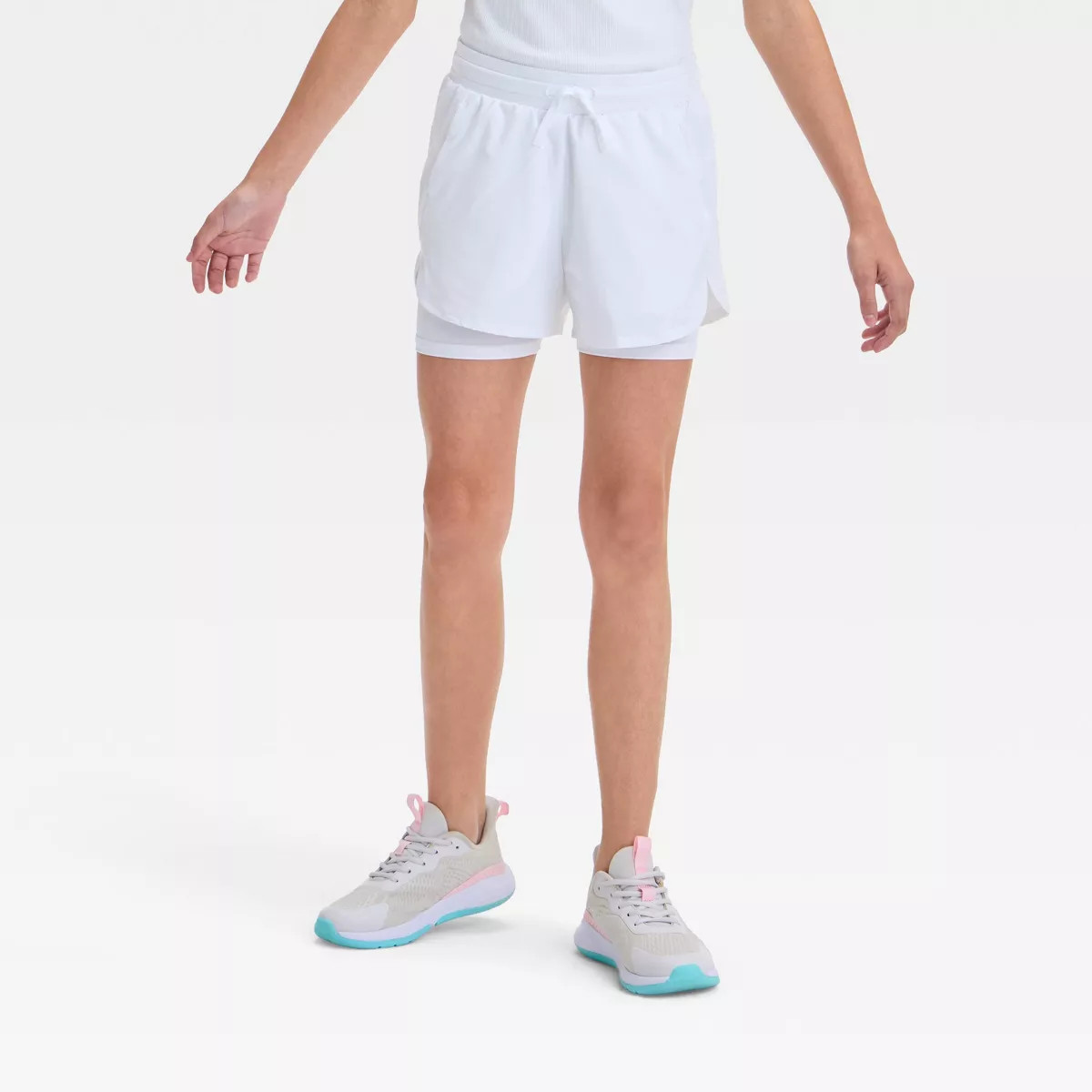 Girls' Active Light 2-in-1 Run Shorts - All In Motion™ | Target