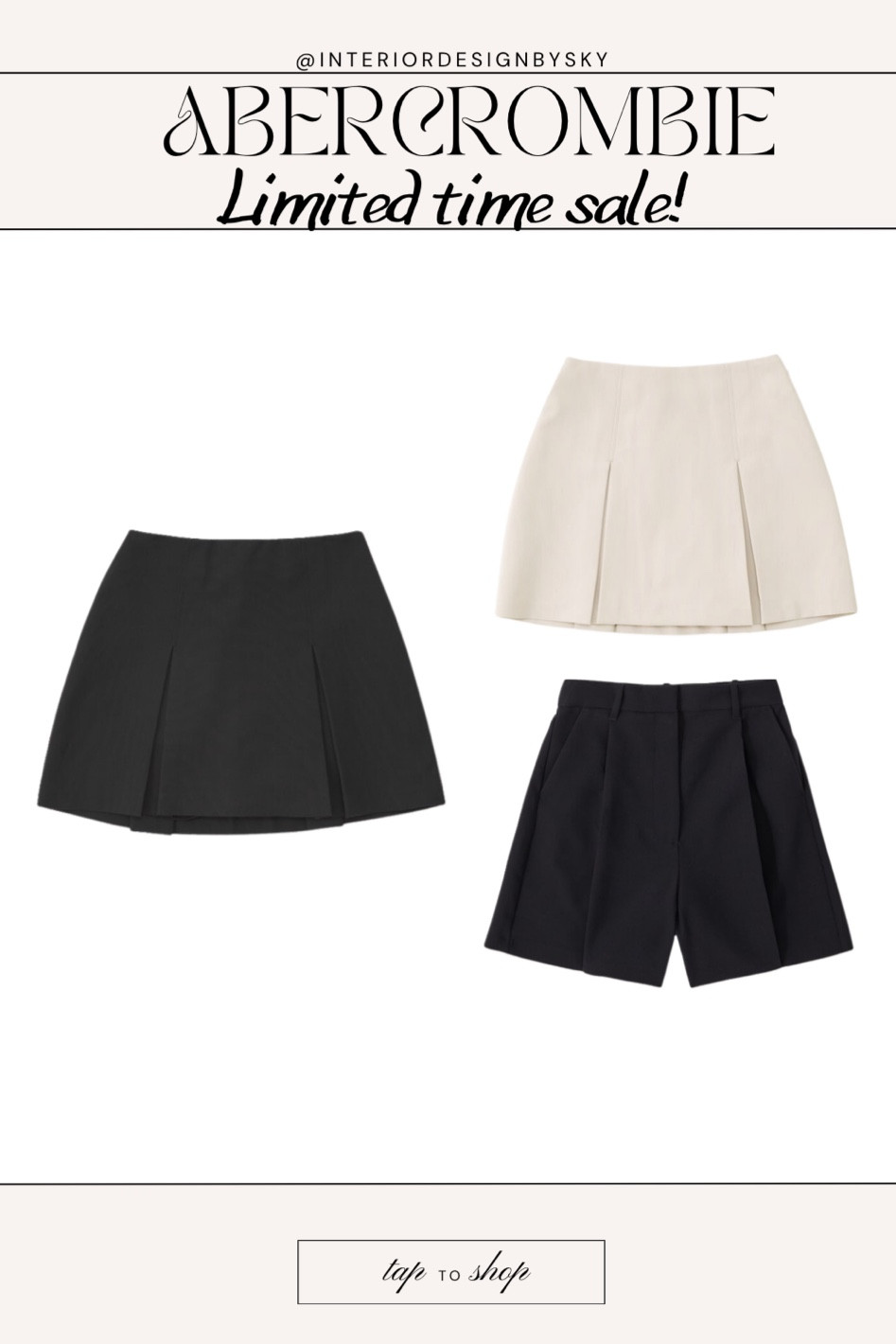 Abercrombie & Fitch limited time sale! Workwear shorts & skirt find on sale! 

#LTKunder100 #LTKsalealert #LTKworkwear