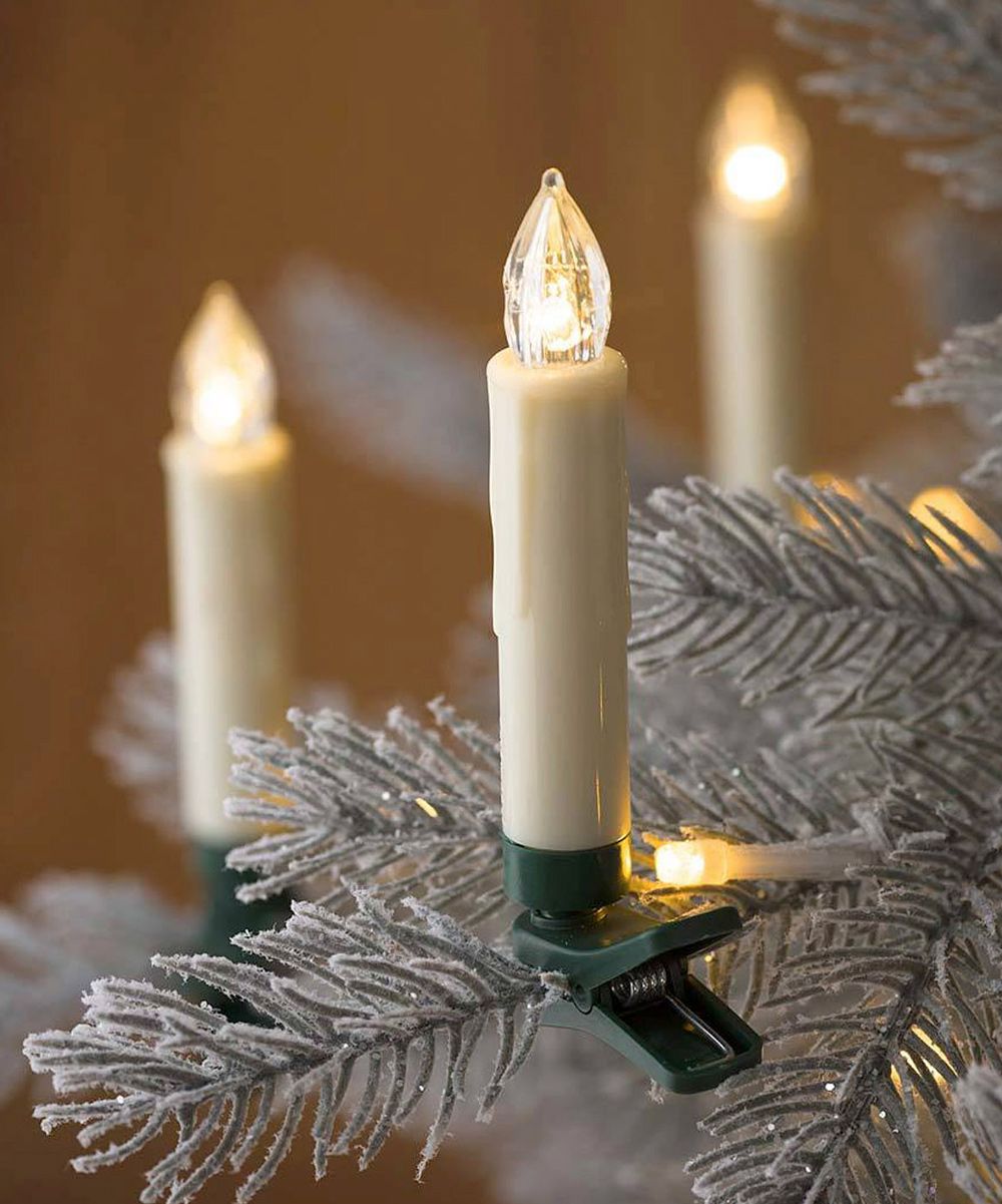 Cypress Home Electric Candles - Beige LED Taper Candle Tree Clip - Set of 10 | Zulily