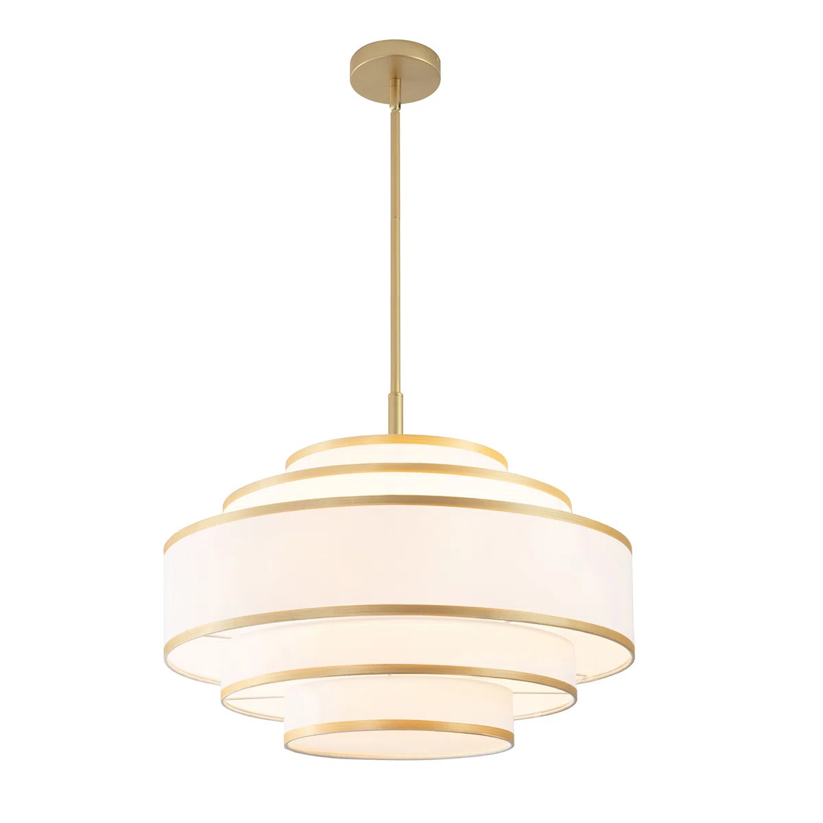 Aasim 24" 5-Light Dimmable Tiered Drum Chandelier | Wayfair North America