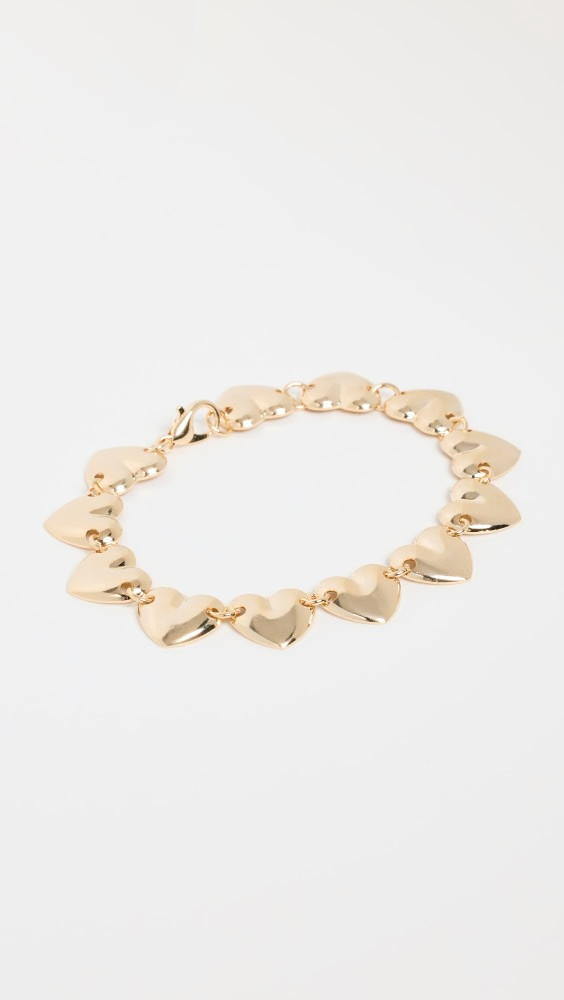By Adina Eden Chunky Solid Hearts Bracelet | Shopbop | Shopbop