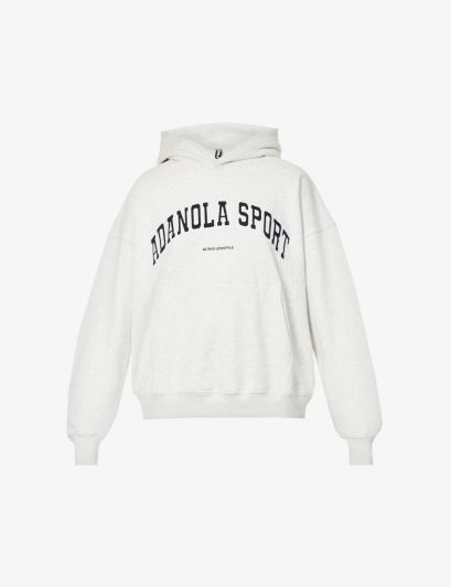 Adanola
            
                
        	Varsity brand-embroidered cotton-jersey hoody | Selfridges