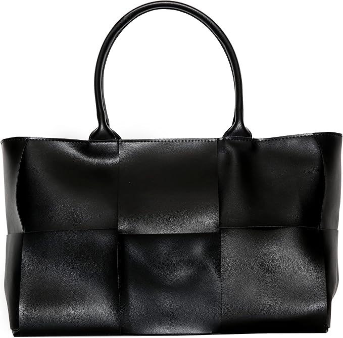 TFTOYC Tote Bag for Women, PU Leather Tote Bag,Shoulder Bag Large Purse Handbag for Work,Travel... | Amazon (US)