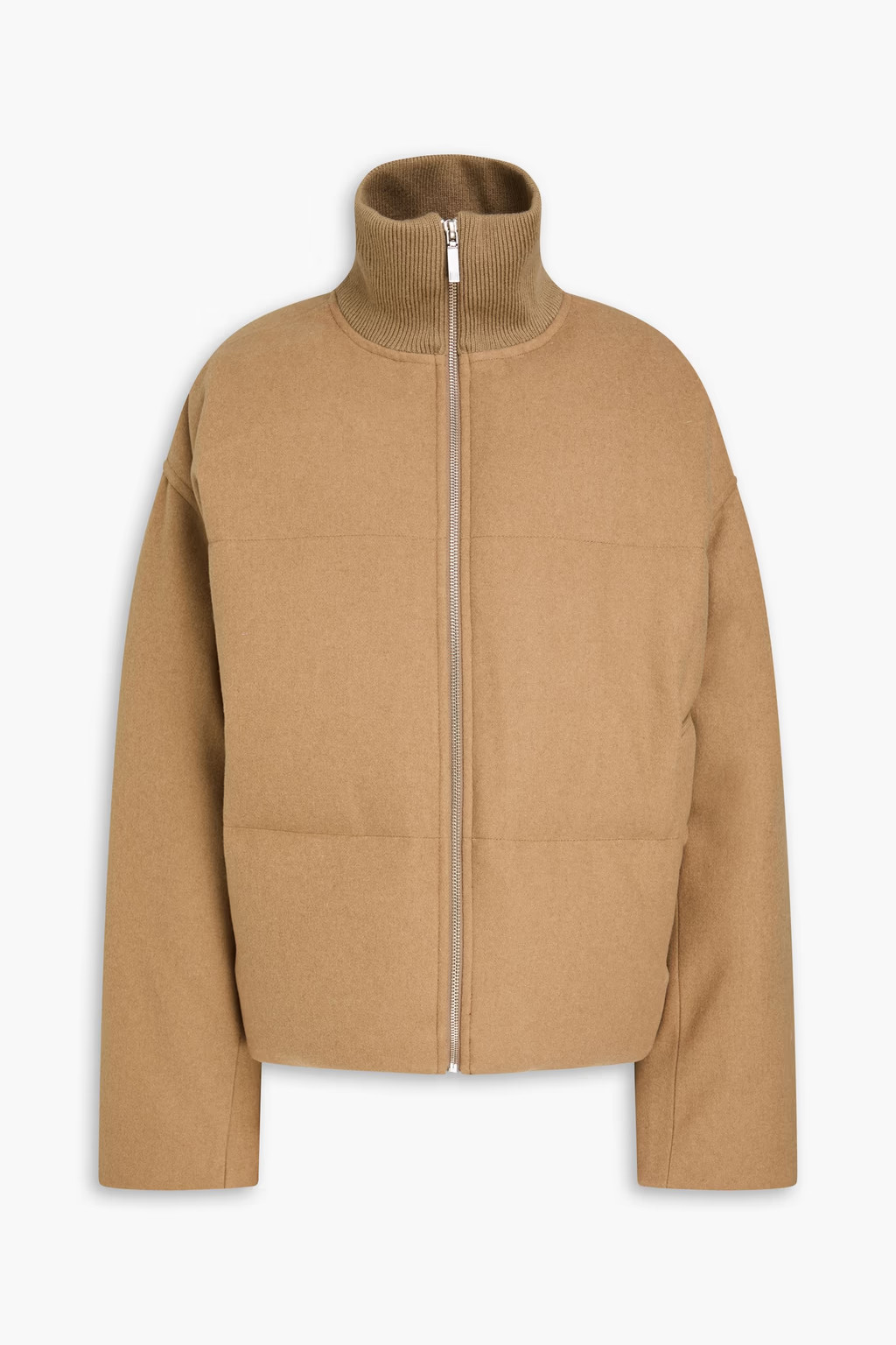 Quilted wool-blend flannel down jacket | The Outnet (US and CA)