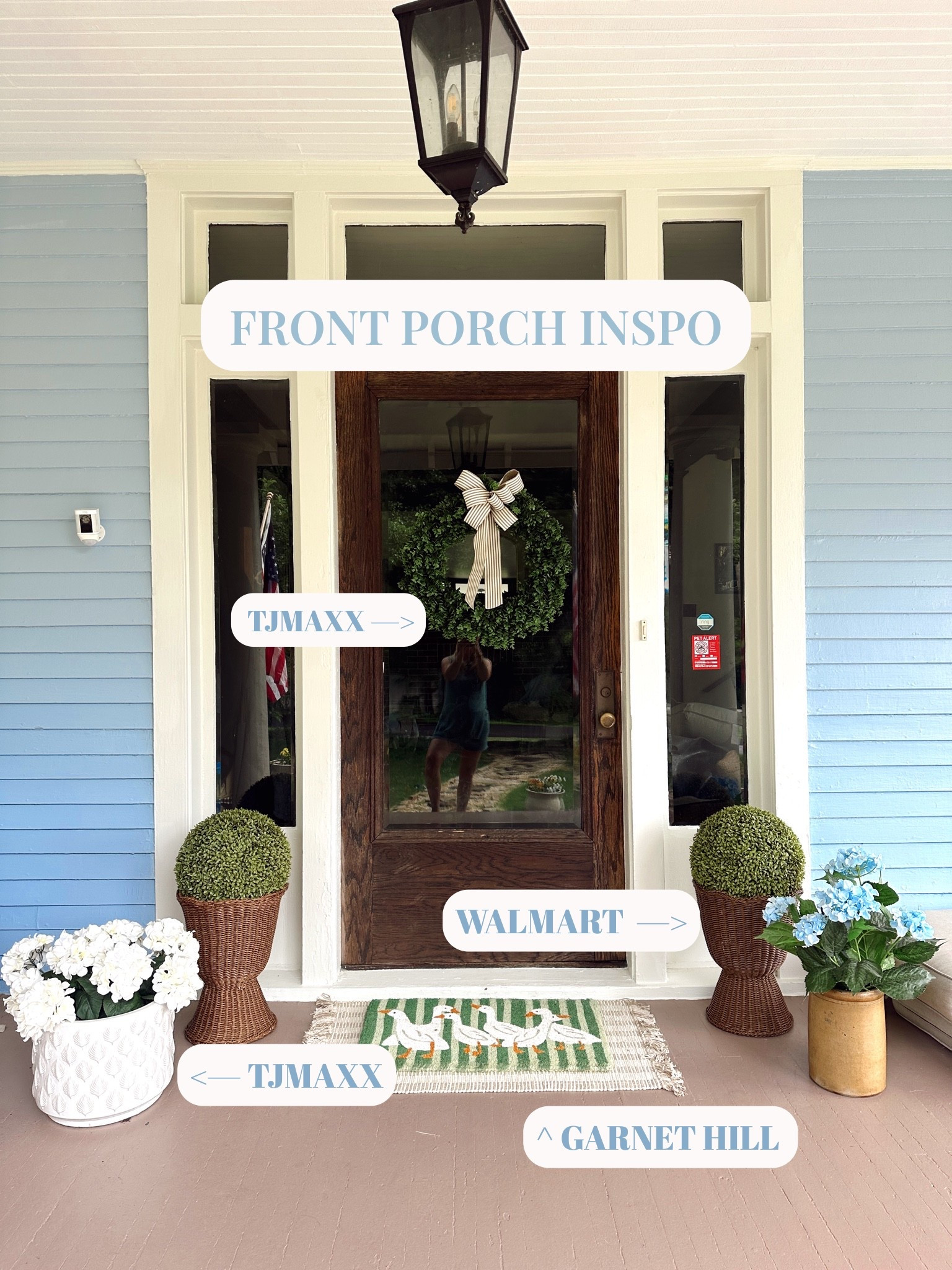 Summer front porch inspo, some things are old but I just got these basket planters from Walmart and LOVE them!!

#LTKSeasonal #LTKHome