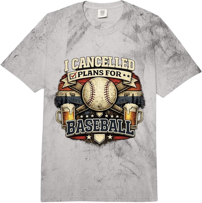 I Cancelled Plans for Baseball Vintage Retro Graphic Comfort Colors Adult Heavyweight T-Shirt | Amazon (US)
