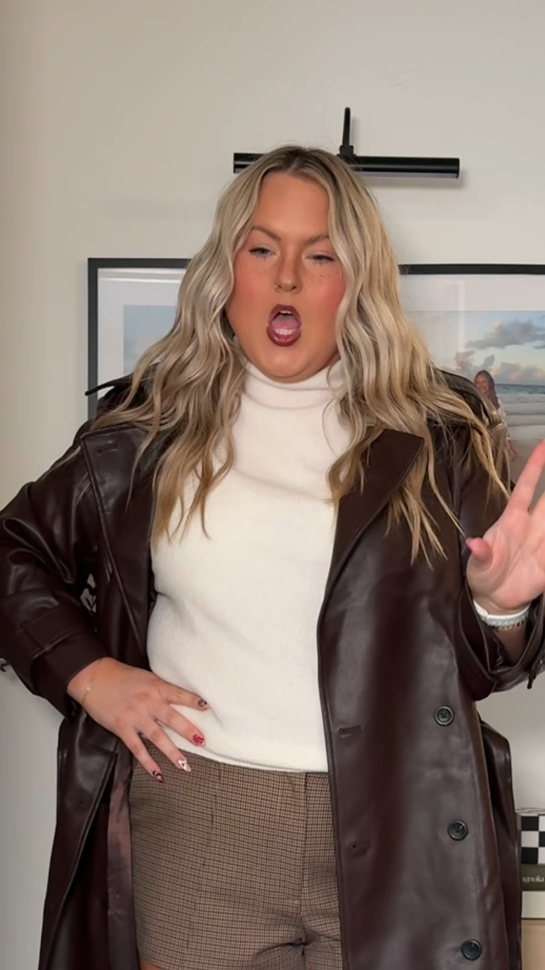 Abercrombie x Kathleen Post 
Trench: xxl
Mock neck tank: xxl
Shorts: 34
Duster cardi: xxl
Cable knit: xxl
Sweater pants: xxl

#LTKSeasonal #LTKHoliday #LTKPlusSize