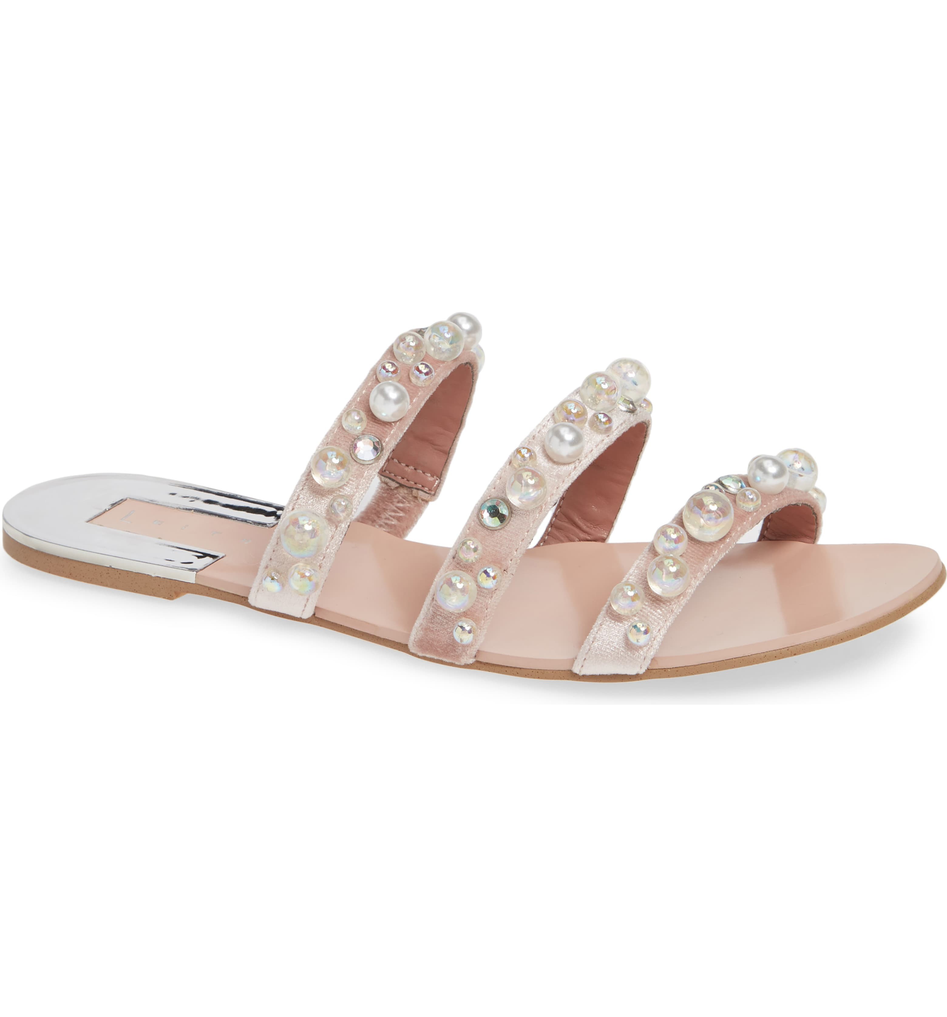 Stunner Embellished Strappy Slide Sandal | Nordstrom