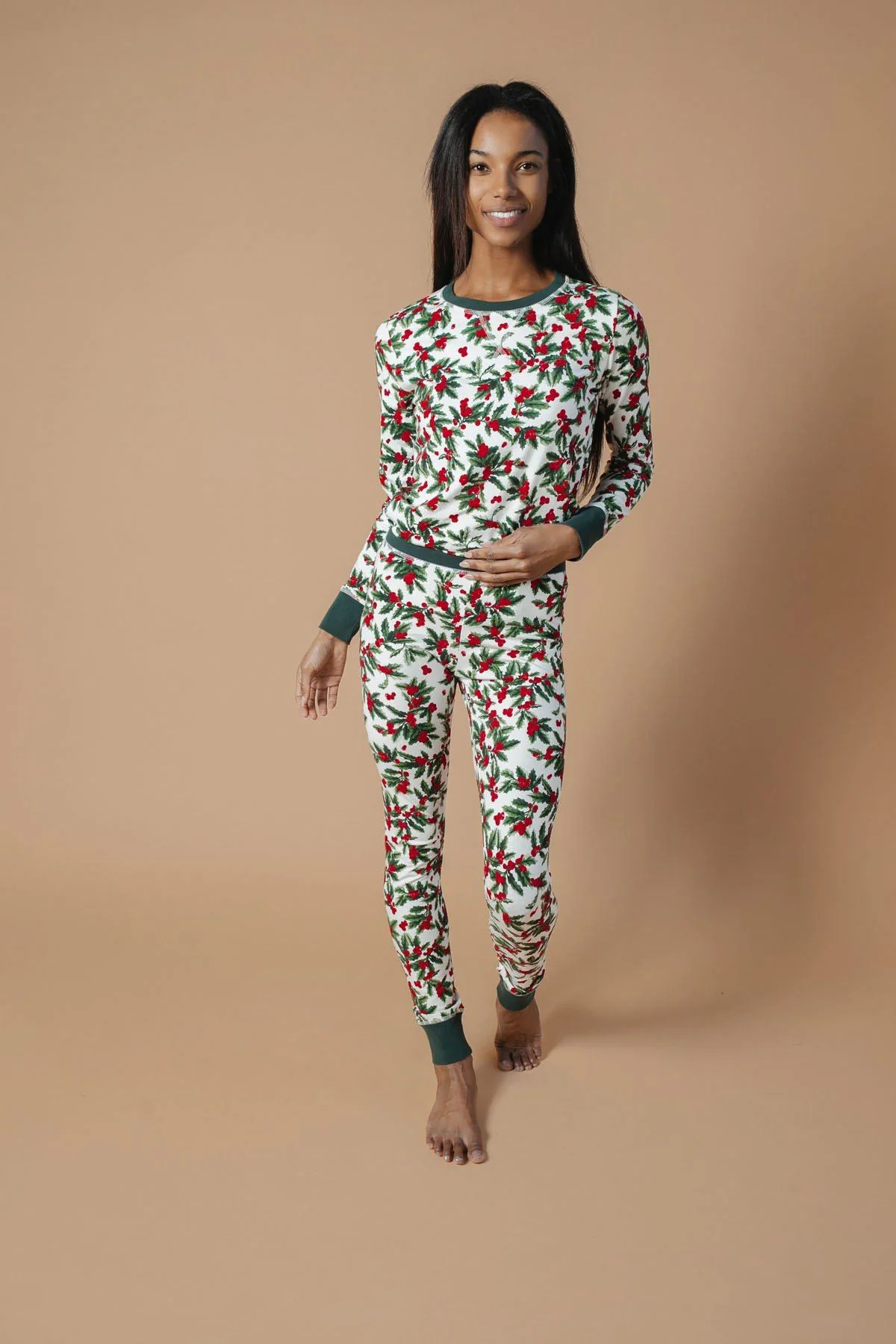 Adult Knit Pajamas - Holly Berry | Rachel Parcell