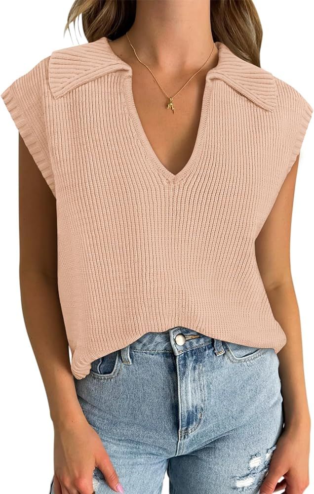 Yousify Summer Sweater Vest Women 2024 Basic Fashion Clothes Trendy Cute Tank Tops S-2XL | Amazon (US)