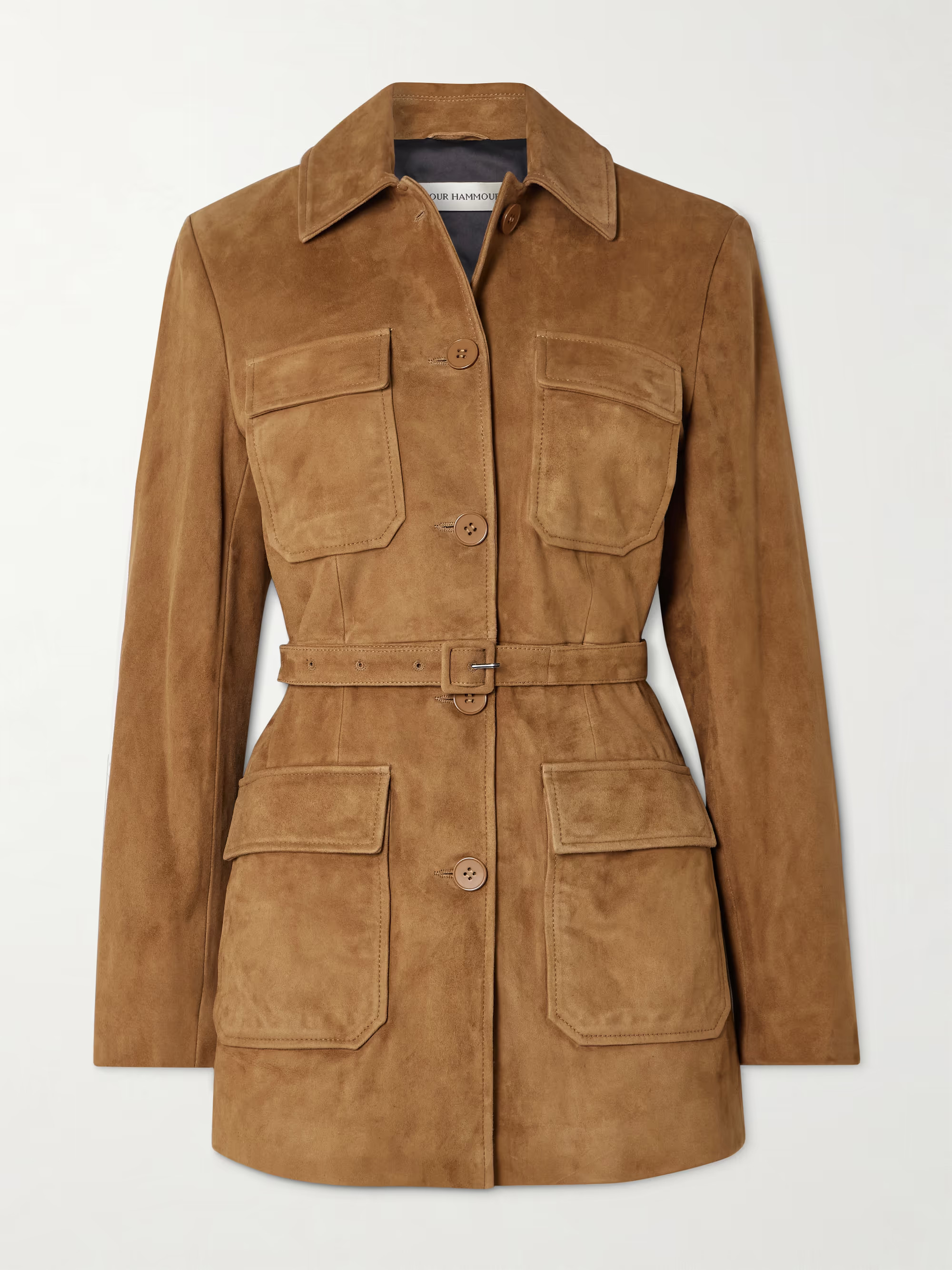 Romana belted paneled suede jacket | NET-A-PORTER (UK & EU)