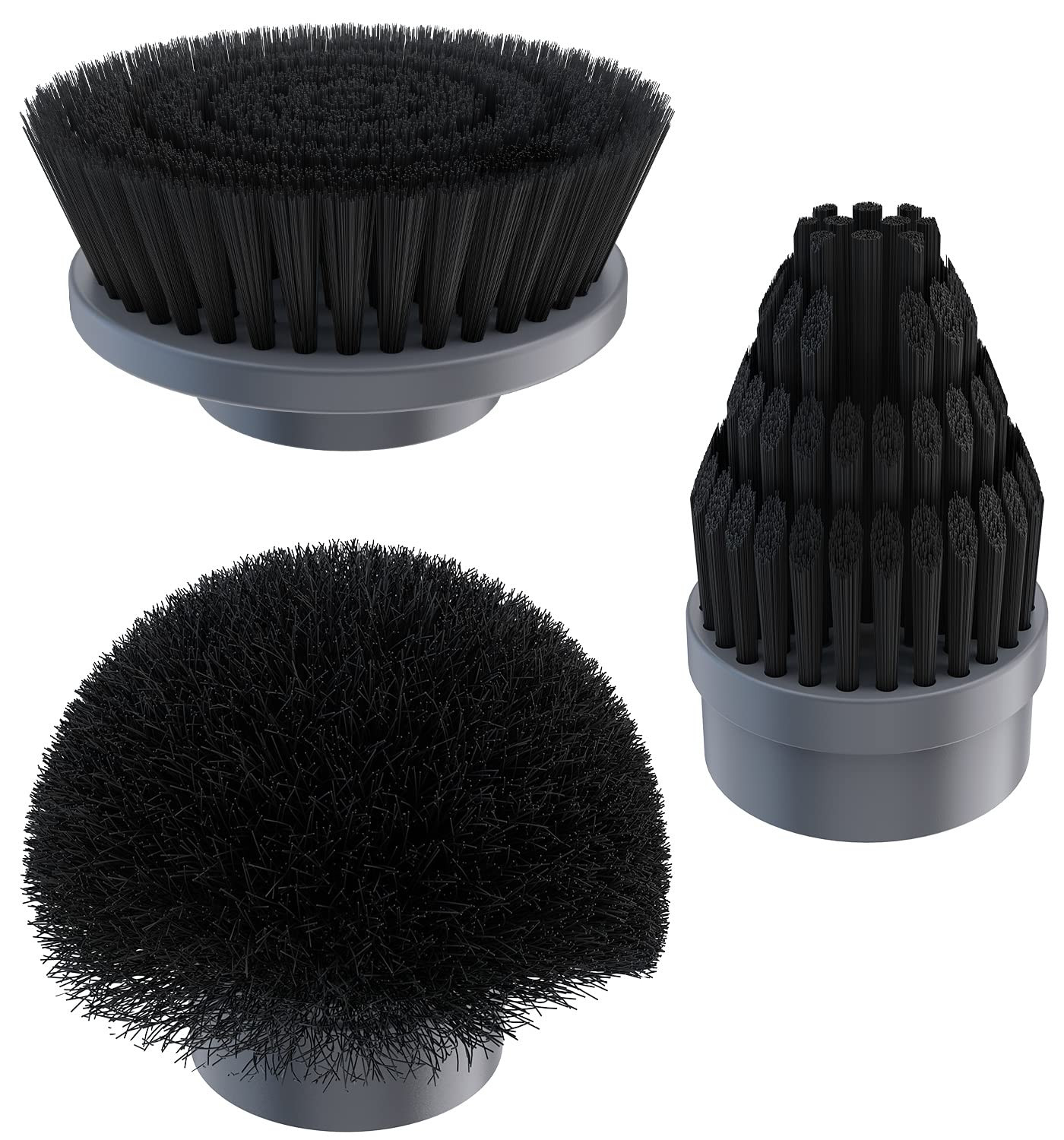 Replacement Brush Heads Set of 3 for GENIANI Electric Spin Scrubber, Scrub Brush for Cleaning Bathroom, Tile, Floor, Tub, and Shower (Black) | Amazon (US)