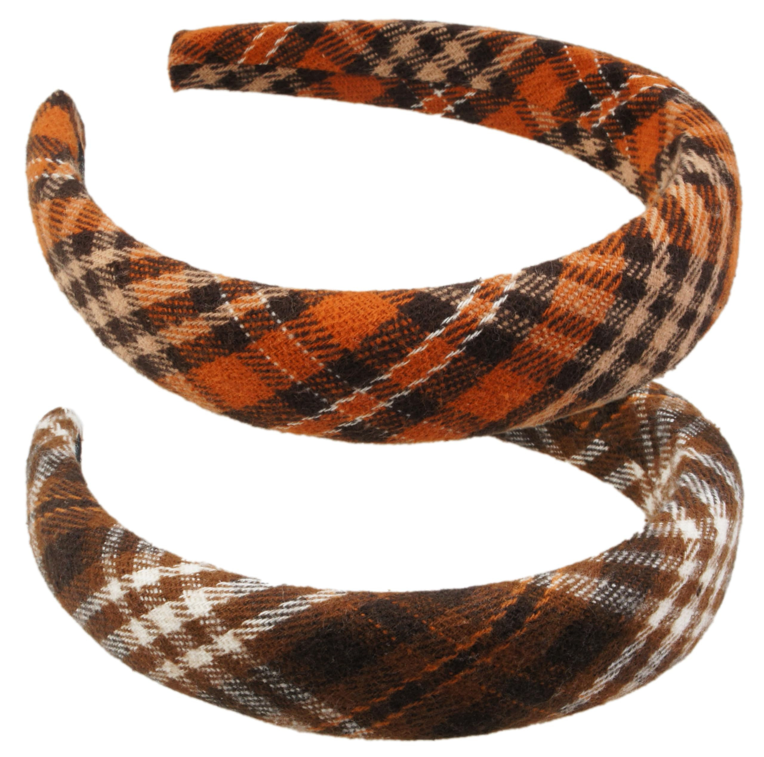 VIVIAN & VINCENT 2 Pack of Womens Fall Scottish Tartan Headbands Headwraps Hair Band with Bow Ora... | Amazon (US)