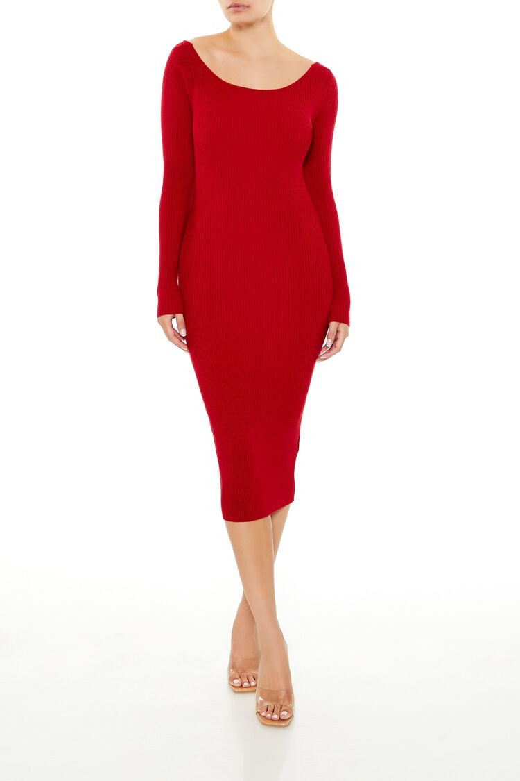Twist-Back Midi Sweater Dress | Forever 21