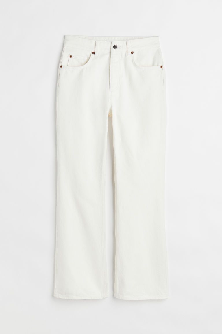 H & M - Flared High Ankle Jeans - White | H&M (US + CA)