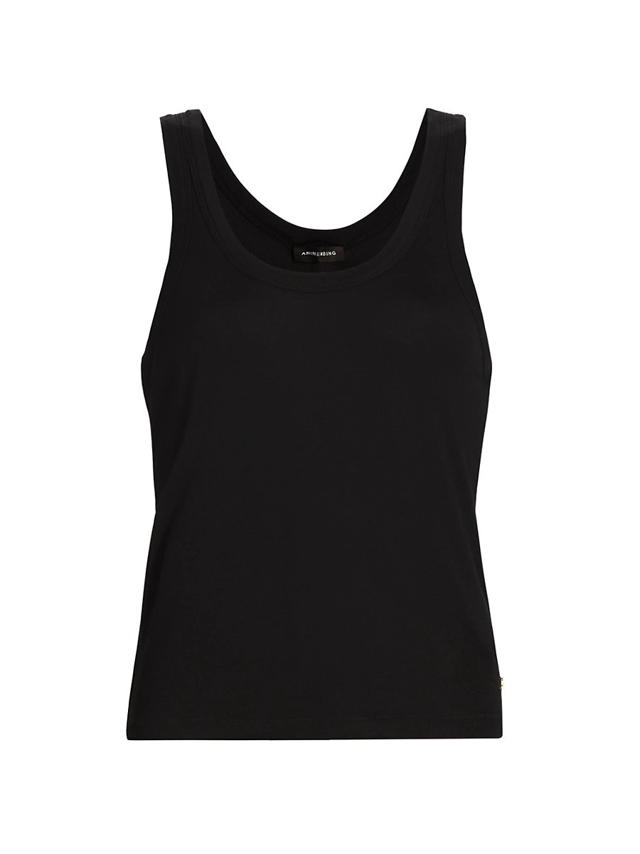 Women's Brine Scoopneck Tank - Black Cashmere Blend - Size Small | Saks Fifth Avenue
