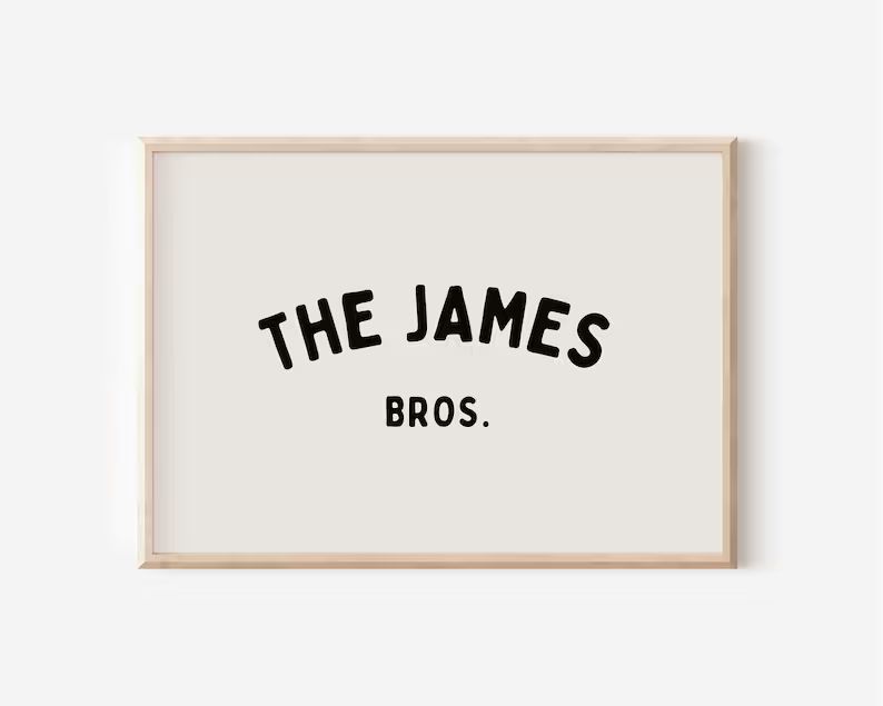 Personalized Name Brother Downloadable Print Sibling Wall - Etsy | Etsy (US)