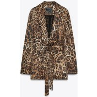 Zara - Zw Collection Animal Print Jacquard Blazer - Women - Leopard - Women | Zara US