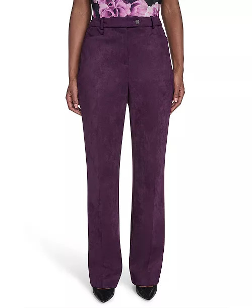 Calvin Klein Petite Modern Fit High Rise Pants - Macy's | Macy's