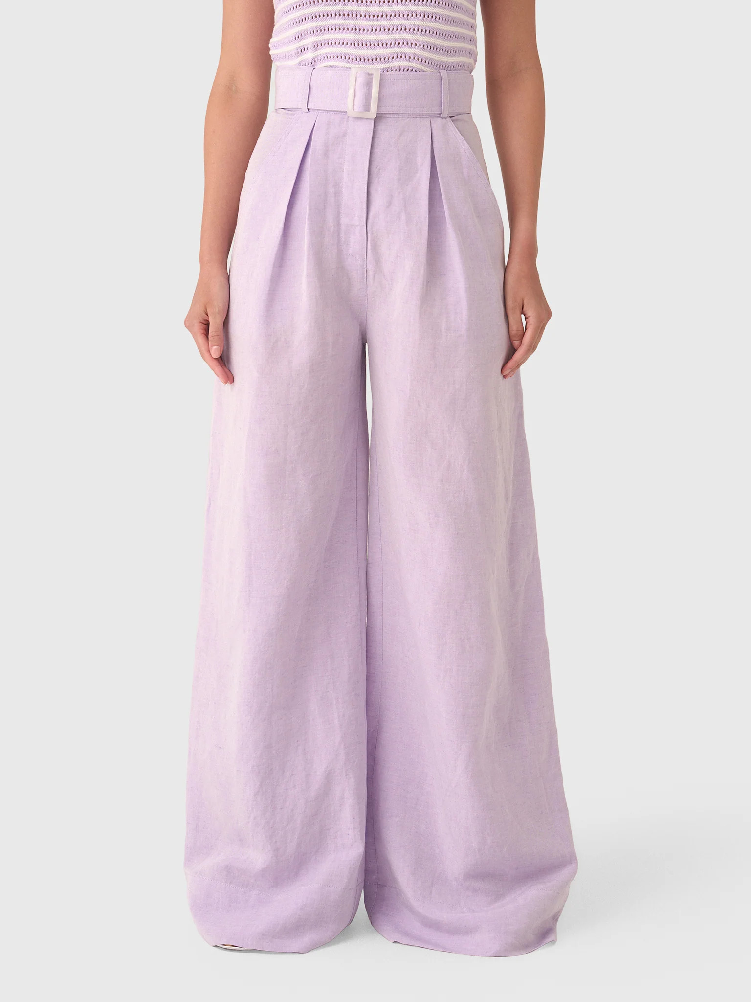 Matthew Bruch Women's Wide Leg Pleated Pant | Saint Bernard