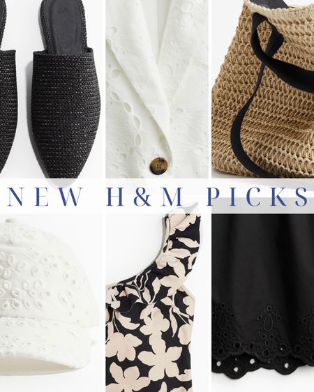 H&M picks | women’s clothing | eyelet top | bag | swimsuit | sandals | slip ons | button down | dress

#LTKstyletip