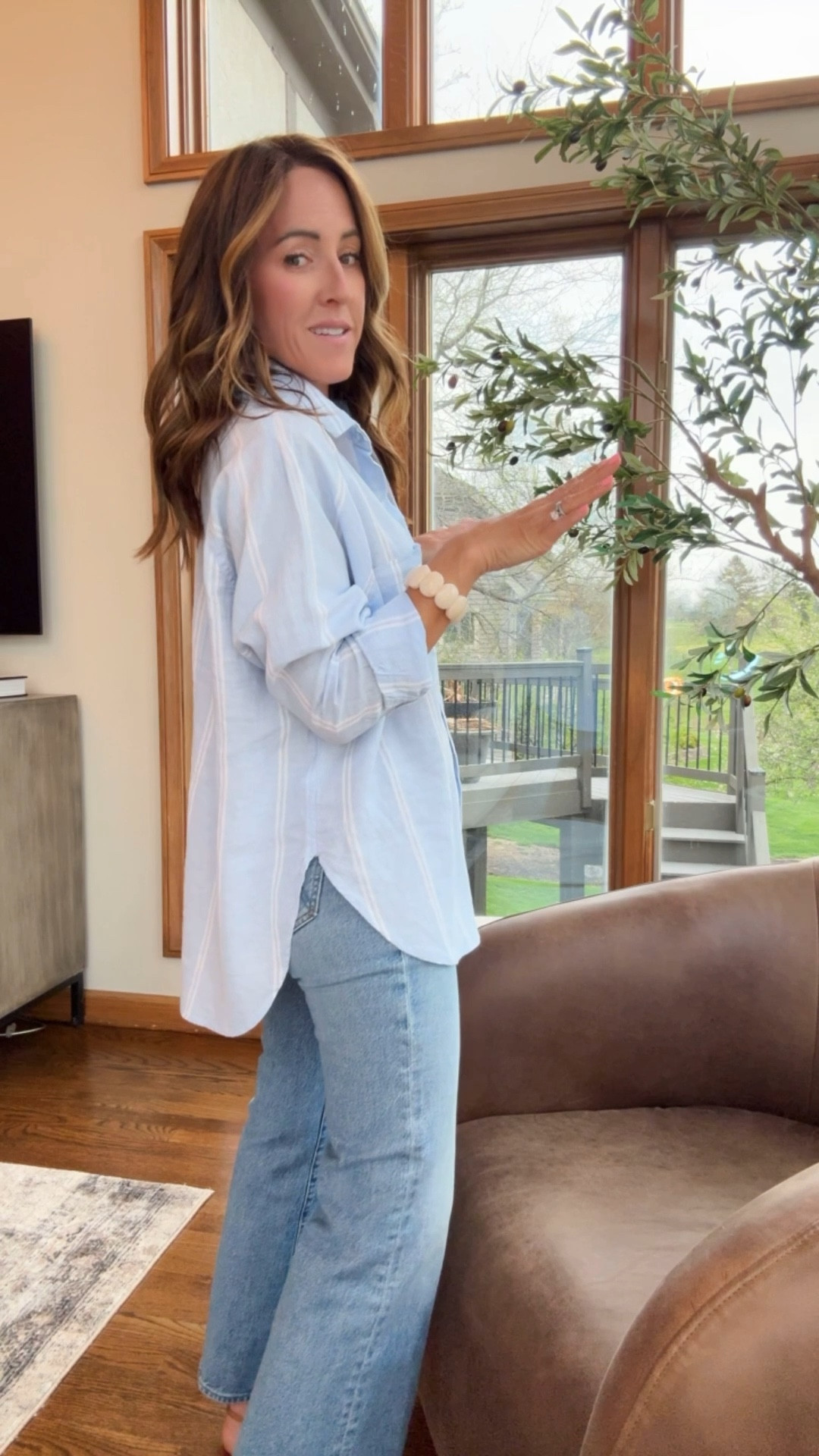 Easy, breezy and chic. A linen blend button down that can be styled a variety of ways.
Size small here 
Jeans tts, 25 regular 
Necklaces - 15% off code: twopeasinablog 

#LTKSeasonal #LTKmomlife #LTKgrwm