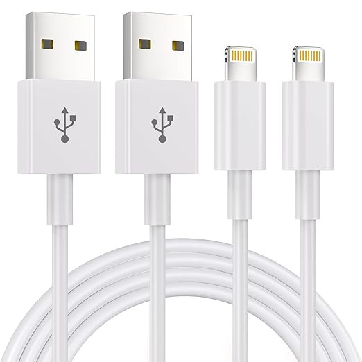 2Pack 1.8M iPhone Charger Cable [Apple MFi Certified] Lightning to USB Cable Lead 6 Foot, 2.4A Fa... | Amazon (UK)