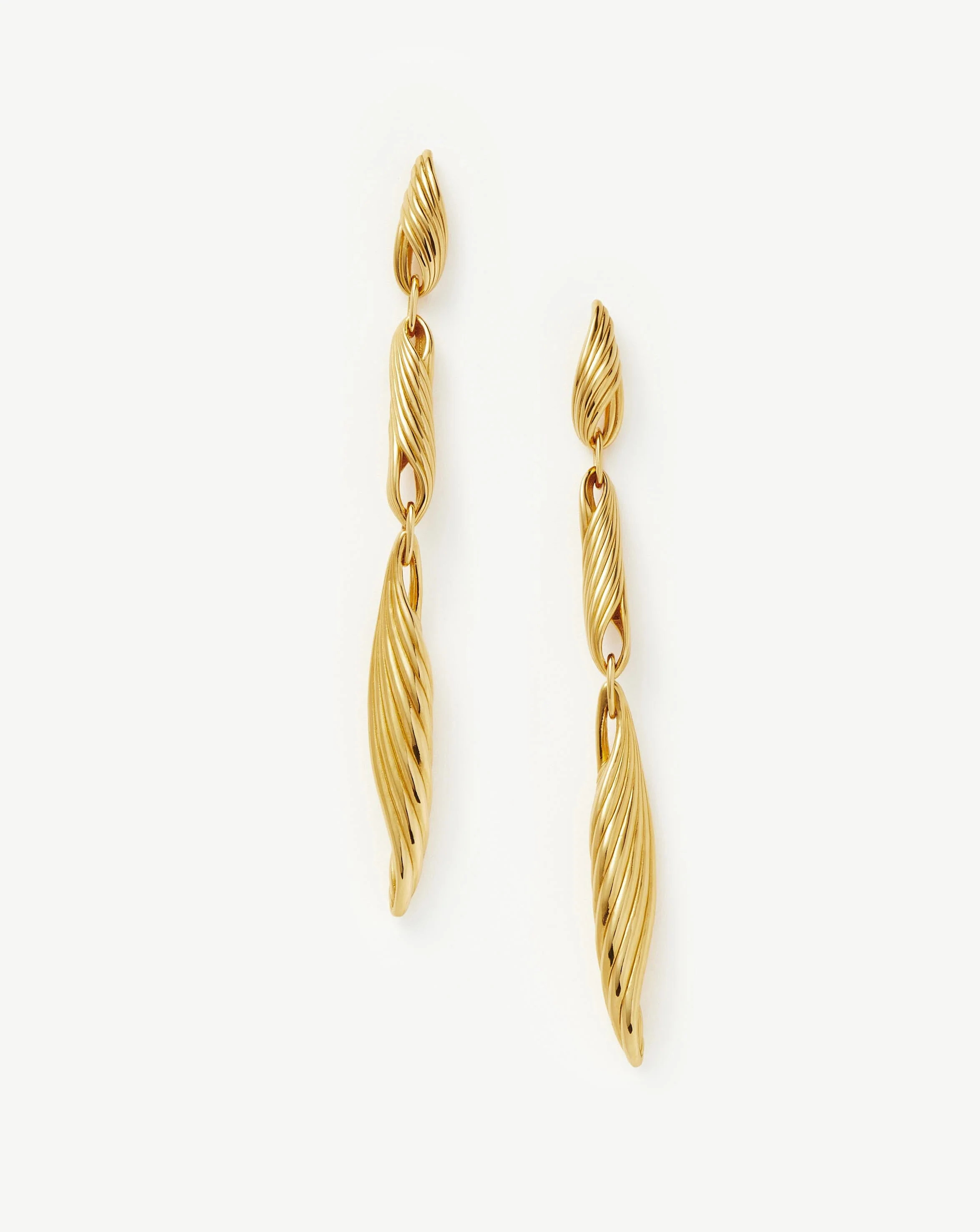 Limited Edition Wavy Ridge Triple Drop Earrings Earrings | Missoma UK
