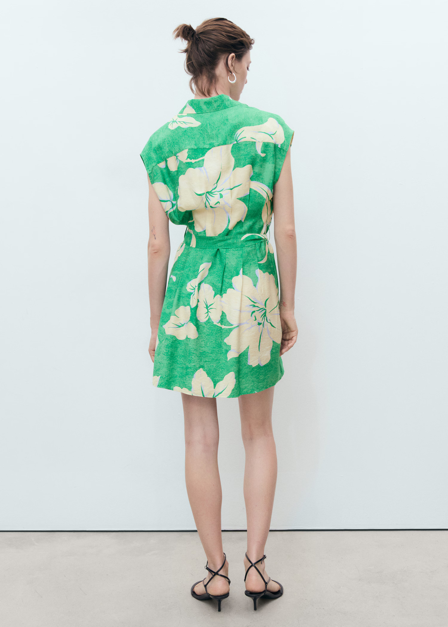 Belt printed dress - Women | MANGO USA | Mango (US/MX/AU)