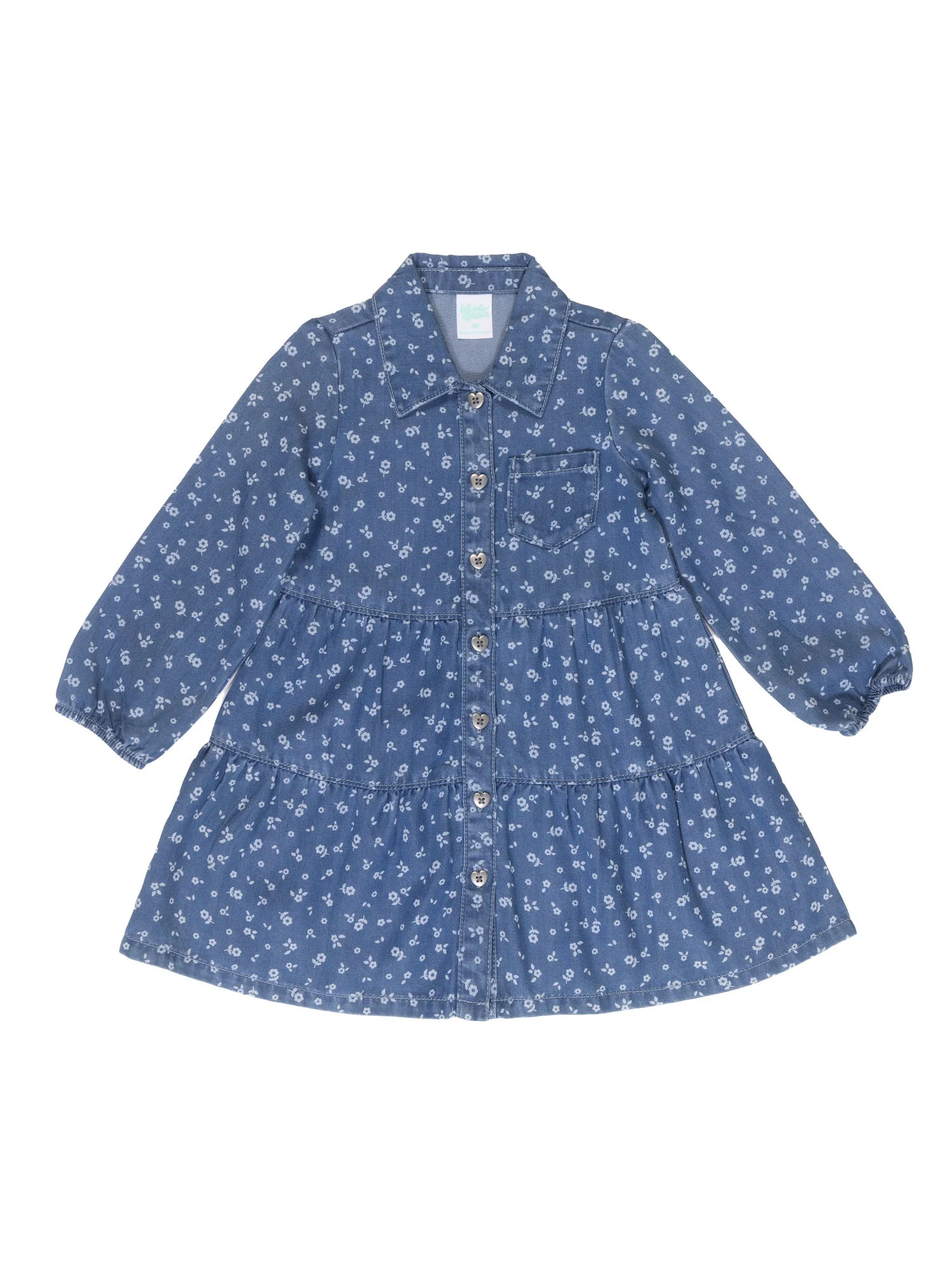 Wonder Nation Toddler Girl Denim Dress, Sizes 12M-5T | Walmart (US)