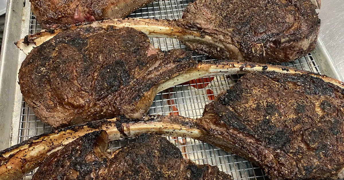 100% Fullblood Wagyu Tomahawk Ribeye Steak by Lone Mountain Wagyu | Goldbelly | Goldbelly