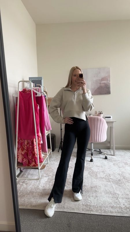 Abercrombie Athleisure ☺️

These split hem flare leggings are THE cutest most flattering leggings I own. Super high waisted and so comfy! Wearing an XS short (I’m 5’6”)

This cream half zip hoodie is so lightweight and comfy too! I will be living in this Athleisure outfit all winter ❄️

Abercrombie YPB collection, black flare leggings, yoga pants, scuba hoodie, quarter zip hoodie, winter Athleisure, cozy Athleisure outfit, comfy Athleisure, everyday Athleisure, casual everyday outfit

#LTKfindsunder100 #LTKsalealert #LTKfitness