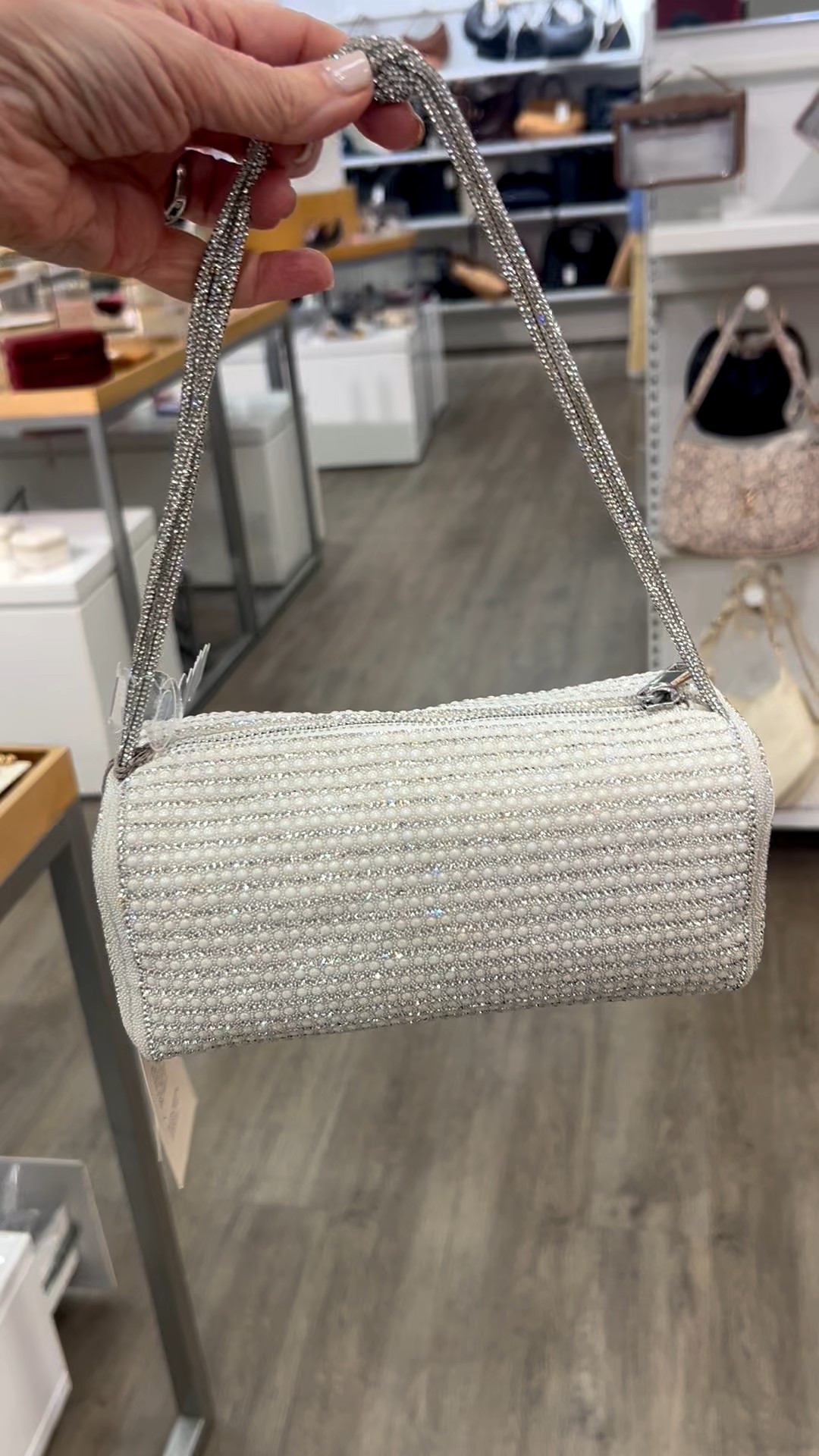 pearl sparkle handbag, evening bag, spring outfit 

#LTKOver40 #LTKootd #LTKSeasonal