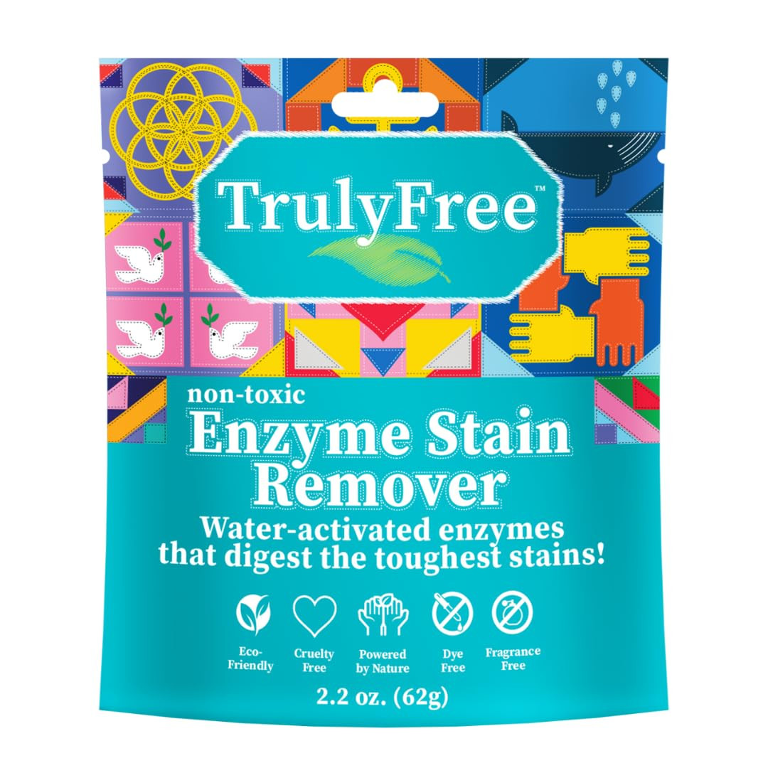 Truly Free Enzyme Laundry Stain Remover - Natural Laundry Detergent Booster for Blood, Grass, Pet... | Amazon (US)