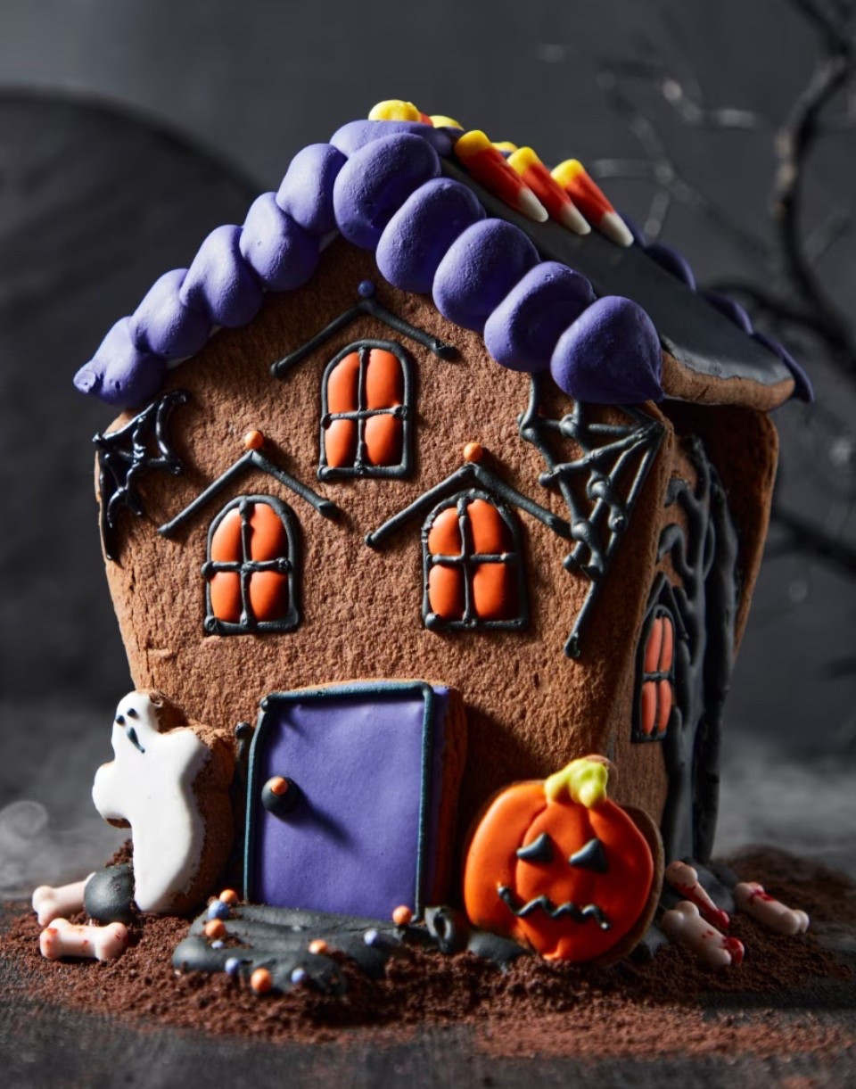 DIY Halloween Haunted House Kit. This spooky sweet Halloween mansion comes with pre-baked chocolate cookie pieces that are cut and stamped for easy assembly. Use the frosting and candies the kit comes with or add your own for a fun and delicious treat all your ghosts and ghouls will love!

#LTKHalloween #LTKFamily

#LTKKids #LTKSeasonal #LTKHome