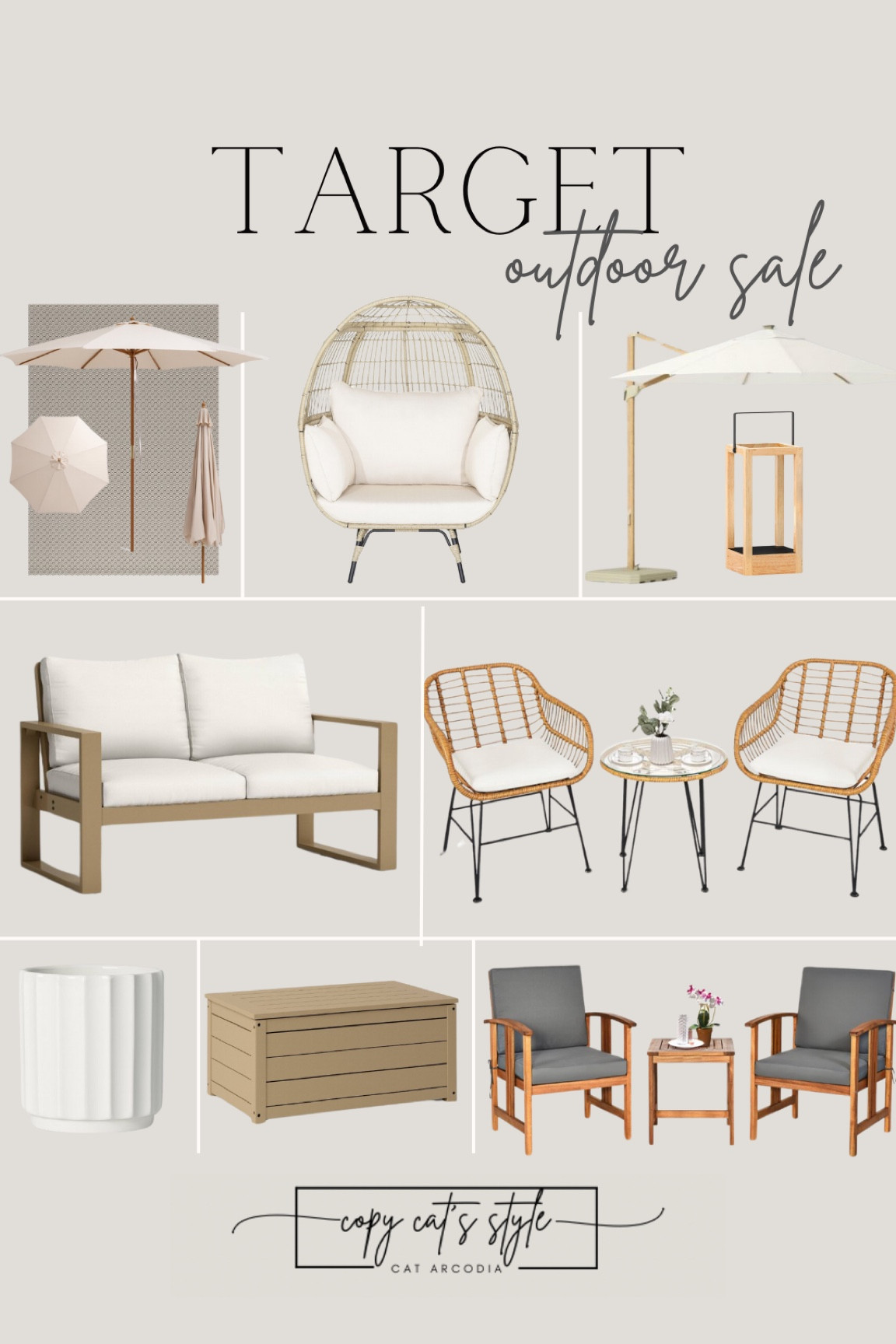 Target Outdoor Sale up to 40% off
Patio furniture, outdoor rug, outdoor planters, patio furniture, outdoor umbrellas 

#LTKSeasonal #LTKsalealert #LTKhome