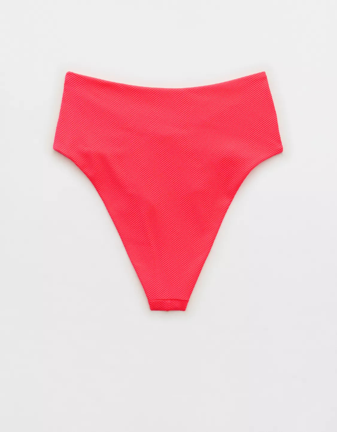 Aerie Shine Pique Twist High Cut Bikini Bottom | Aerie