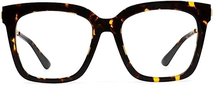Amazon.com: DIFF Eyewear Bella Designer Square Oversized Computer Blue Light Blocking Glasses for... | Amazon (US)