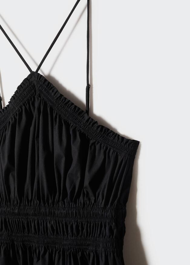 Halter dress with ruffled details | MANGO (US)