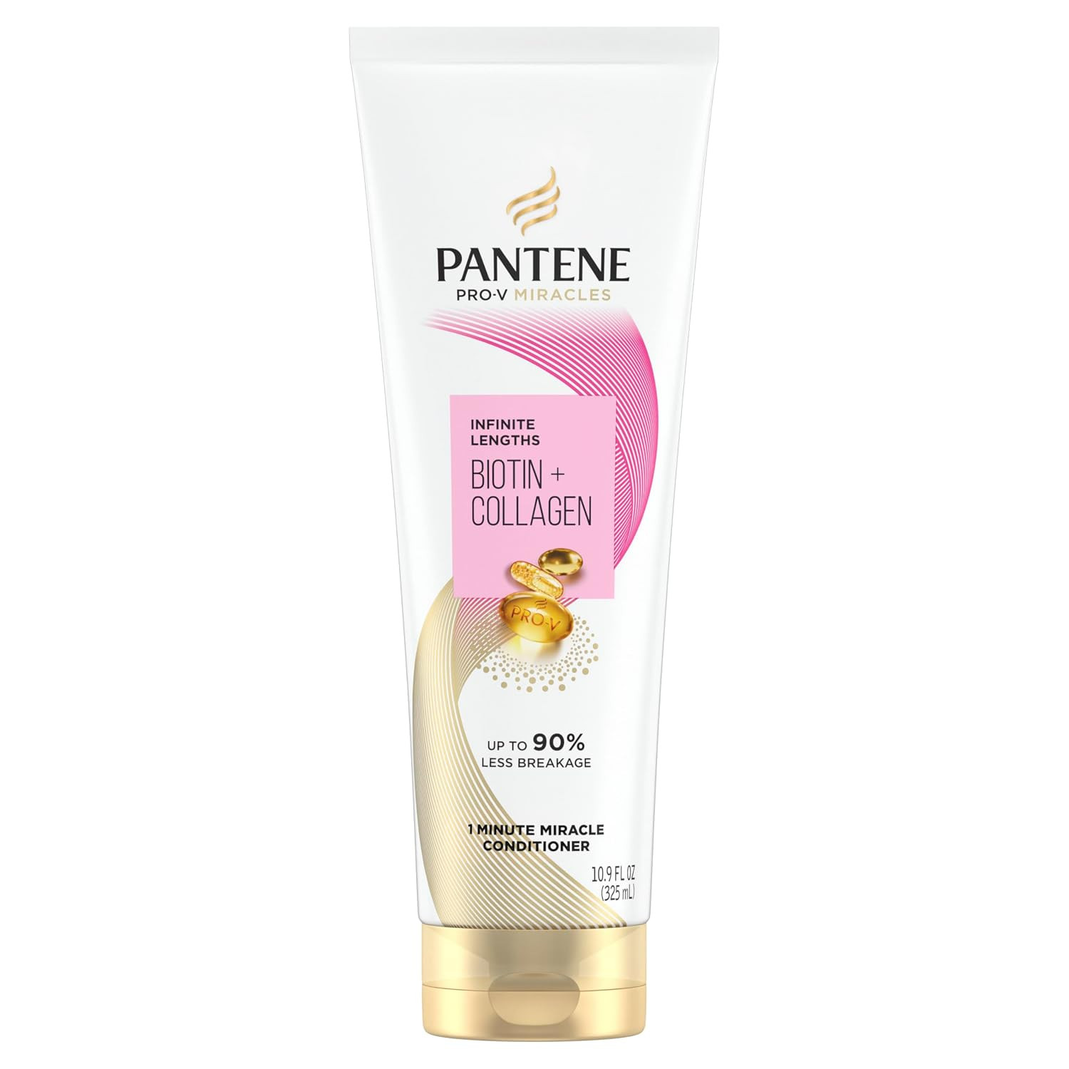 Pantene Pro-V Miracles Infinite Lengths Biotin + Collagen 1 Minute Miracle Conditioner 10.9 Fl oz | Amazon (US)