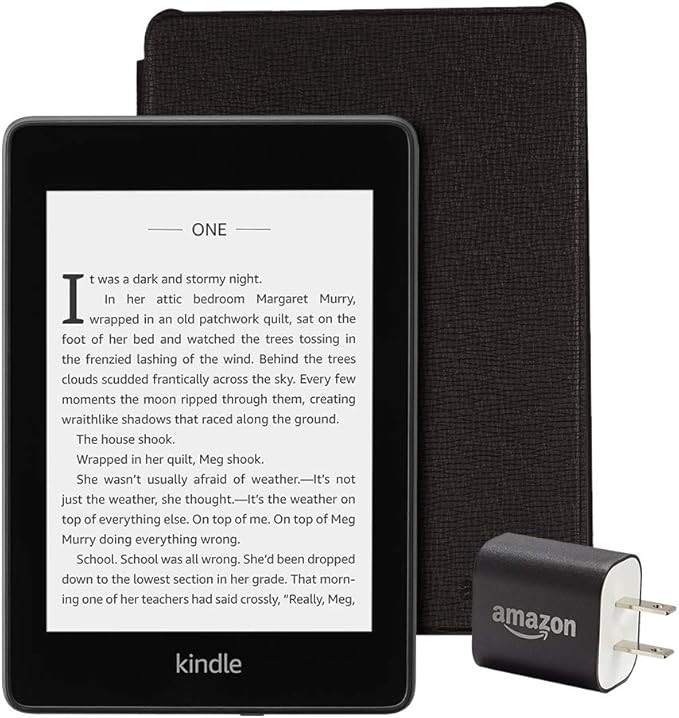 Kindle Paperwhite Essentials Bundle including Kindle Paperwhite - Wifi, Ad-Supported, Amazon Leat... | Amazon (US)