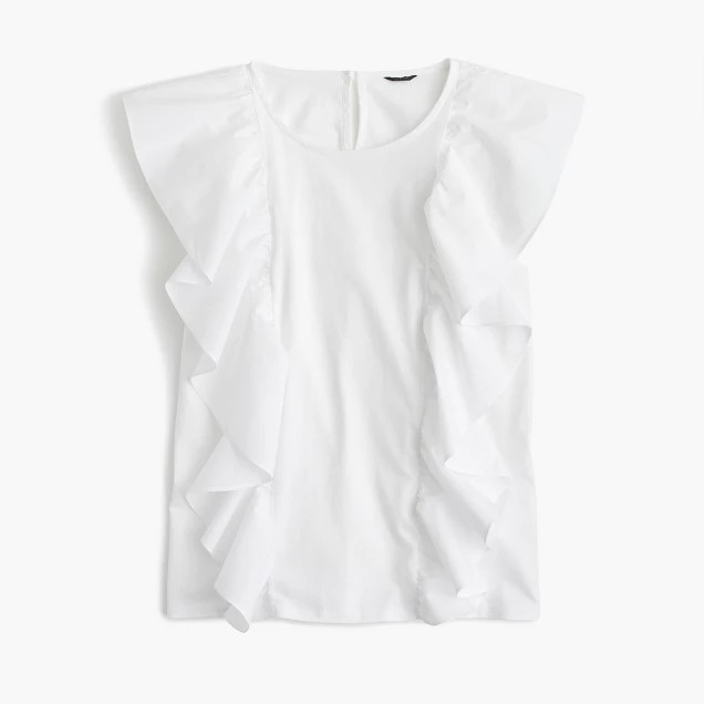 Ruffle-front top | J.Crew US